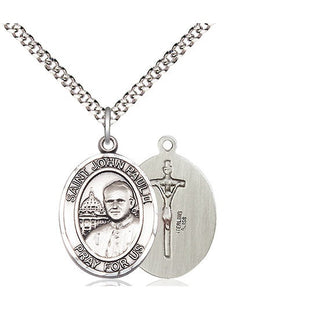 Sterling Silver Saint John Paul II Medal Religious Jewelry