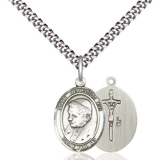 Pewter Pope Benedict XVI Medal Religious Jewelry