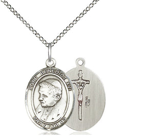 Sterling Silver Pope Benedict XVI Medal Religious Jewelry