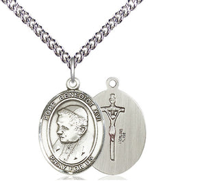 Sterling Silver Pope Benedict XVI Medal Religious Jewelry
