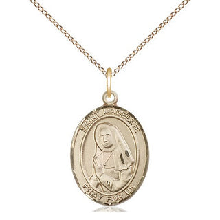 14kt Gold Filled Saint Madeline Sophie Barat Medal Religious Jewelry Engraved Catholic Saint Jewelry
