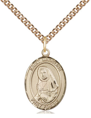 14kt Gold Filled Saint Madeline Sophie Barat Medal Religious Jewelry Engraved Catholic Saint Jewelry