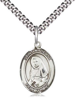 Pewter Saint Madeline Sophie Barat Medal Religious Jewelry Engraved Catholic Saint Jewelry