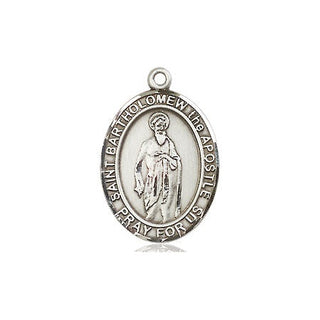 Pewter Saint Bartholomew the Apostle Medal Engraved Catholic Saint Jewelry
