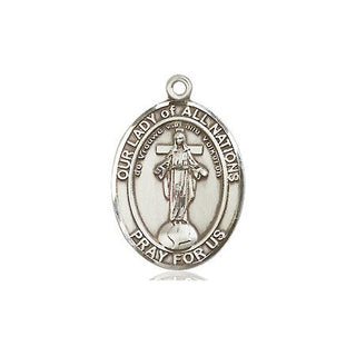 Sterling Silver Our Lady of All Nations Medal | Engravable