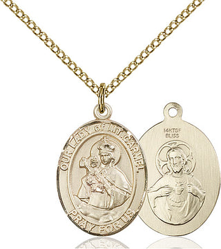 14kt Gold Filled Our Lady of Mount Carmel Medal Religious Jewelry