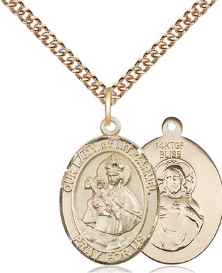 14kt Gold Filled Our Lady of Mount Carmel Medal Religious Jewelry