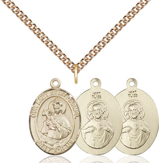 14kt Gold Our Lady of Mount Carmel Medal