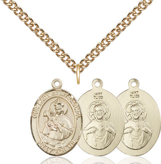 14kt Gold Our Lady of Mount Carmel Medal