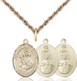 14kt Gold Our Lady of Mount Carmel Medal