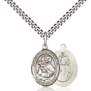 Pewter Our Lady of Mount Carmel Medal Religious Jewelry