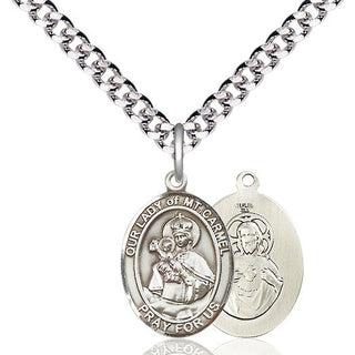 Pewter Our Lady of Mount Carmel Medal Religious Jewelry
