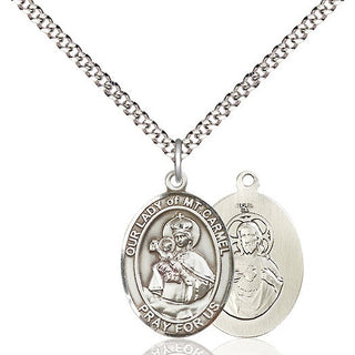 Pewter Our Lady of Mount Carmel Medal Religious Jewelry