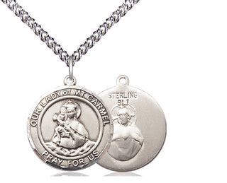 Sterling Silver Our Lady of Mount Carmel Medal Religious Jewelry