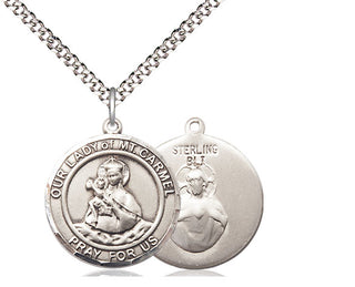 Sterling Silver Our Lady of Mount Carmel Medal Religious Jewelry