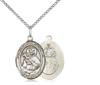 Sterling Silver Our Lady of Mount Carmel Medal Religious Jewelry