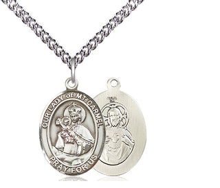 Sterling Silver Our Lady of Mount Carmel Medal Religious Jewelry