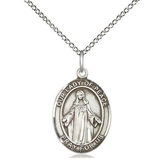 Sterling Silver Our Lady of Peace Medal | Medium | Engravable