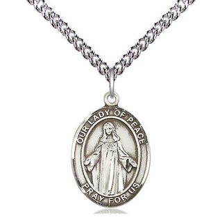 Sterling Silver Our Lady of Peace Medal | Medium | Engravable