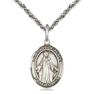 Sterling Silver Our Lady of Peace Medal | Medium | Engravable