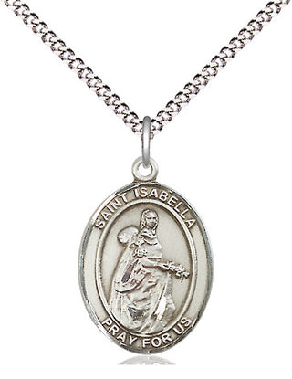 Pewter Saint Isabella of Portugal Medal Religious Jewelry Engraved Catholic Saint Jewelry