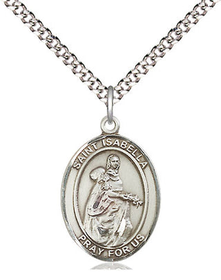 Pewter Saint Isabella of Portugal Medal Religious Jewelry Engraved Catholic Saint Jewelry
