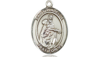 Pewter Saint Isabella of Portugal Medal Engraved Catholic Saint Jewelry
