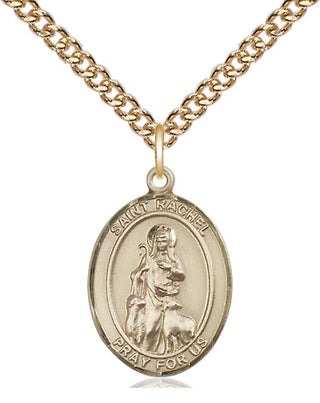 14kt Gold Filled Saint Rachel Medal Religious Jewelry Engraved Catholic Saint Jewelry