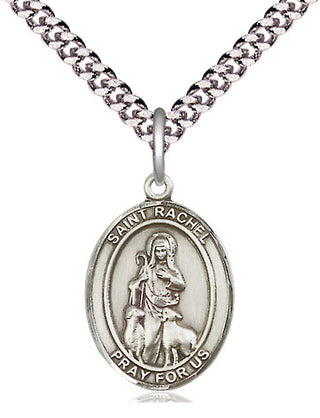 Pewter Saint Rachel Medal Religious Jewelry Engraved Catholic Saint Jewelry