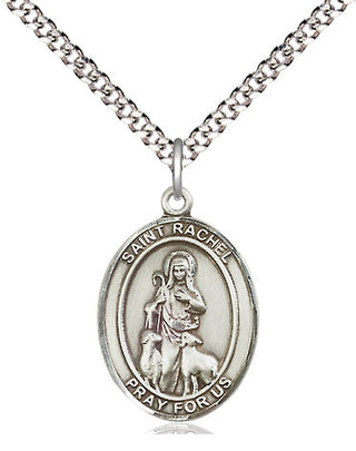 Pewter Saint Rachel Medal Religious Jewelry Engraved Catholic Saint Jewelry