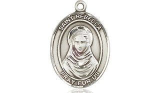 Sterling Silver Saint Rebecca Medal Religious Jewelry Engraved Catholic Saint Jewelry