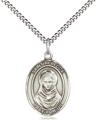 Sterling Silver Saint Rebecca Medal Religious Jewelry Engraved Catholic Saint Jewelry