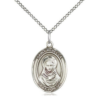 Sterling Silver Saint Rebecca Medal Religious Jewelry Engraved Catholic Saint Jewelry