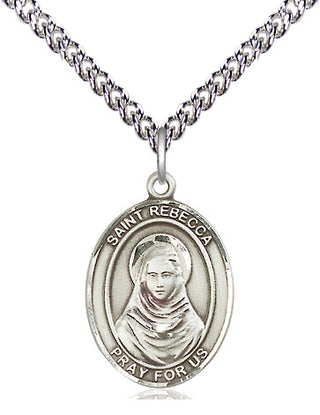 Sterling Silver Saint Rebecca Medal Religious Jewelry Engraved Catholic Saint Jewelry