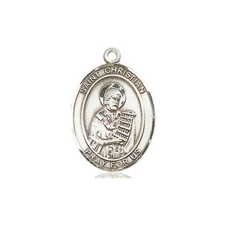 Pewter Saint Christian Demosthenes Medal Engraved Catholic Saint Jewelry