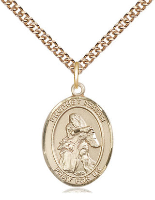 14kt Gold Filled Saint Isaiah Medal Religious Jewelry Engraved Catholic Saint Jewelry