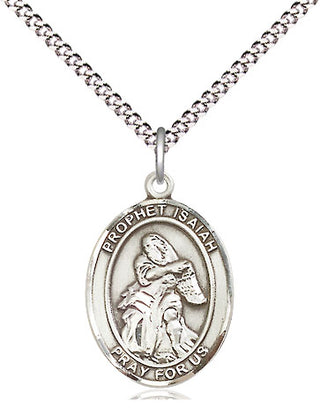 Pewter Saint Isaiah Medal Religious Jewelry Engraved Catholic Saint Jewelry