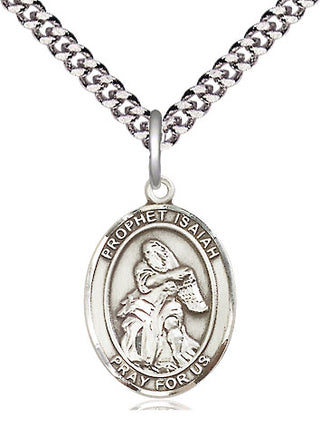 Pewter Saint Isaiah Medal Religious Jewelry Engraved Catholic Saint Jewelry