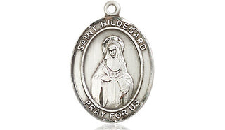 Pewter Saint Hildegard von Bingen Medal Engraved Catholic Saint Jewelry