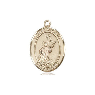 14kt Gold Filled Saint Tarcisius Medal Engraved Catholic Saint Jewelry