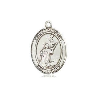Pewter Saint Tarcisius Medal Engraved Catholic Saint Jewelry