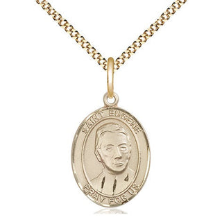 14kt Gold Filled Saint Eugene de Mazenod Medal Religious Jewelry Engraved Catholic Saint Jewelry
