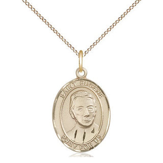 14kt Gold Filled Saint Eugene de Mazenod Medal Religious Jewelry Engraved Catholic Saint Jewelry