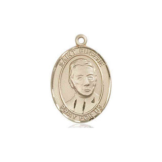 14kt Gold Saint Eugene de Mazenod Medal Engraved Catholic Saint Jewelry
