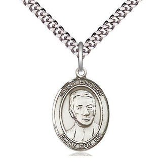 Pewter Saint Eugene de Mazenod Medal Religious Jewelry Engraved Catholic Saint Jewelry
