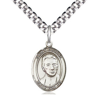 Pewter Saint Eugene de Mazenod Medal Religious Jewelry Engraved Catholic Saint Jewelry