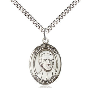 Pewter Saint Eugene de Mazenod Medal Religious Jewelry Engraved Catholic Saint Jewelry