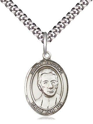 Sterling Silver Saint Eugene de Mazenod Medal Religious Jewelry Engraved Catholic Saint Jewelry