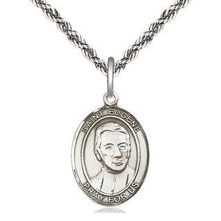 Sterling Silver Saint Eugene de Mazenod Medal Religious Jewelry Engraved Catholic Saint Jewelry