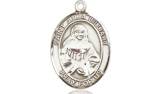 Pewter Saint Julia Billiart Medal Engraved Catholic Saint Jewelry